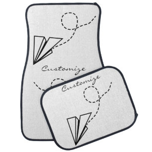 Paper Plane Flying Thunder_Cove Car Floor Mat