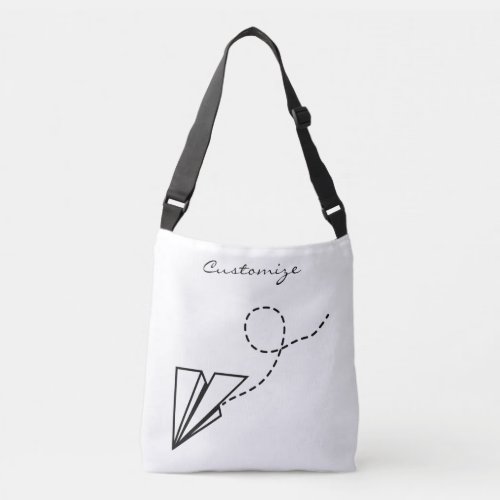 Paper Plane Flying Thunder_Cove Crossbody Bag