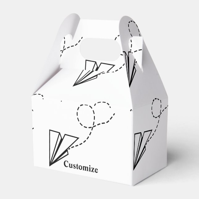 Paper Plane Flying Thunder_Cove Favor Boxes (Front Side)
