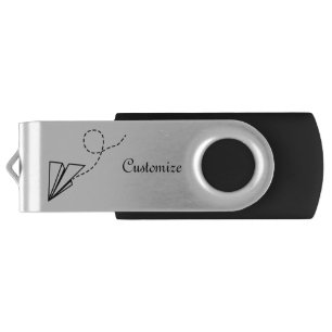Paper Plane Flying Thunder_Cove Flash Drive