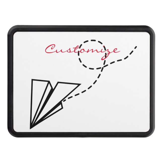 Paper Plane Flying Thunder_Cove Hitch Cover (Front)