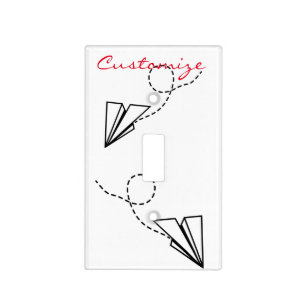 Paper Plane Flying Thunder_Cove Light Switch Cover