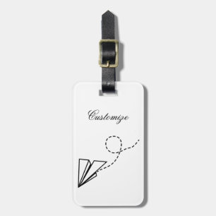 Paper Plane Flying Thunder_Cove Luggage Tag