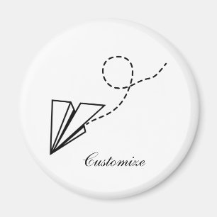 Paper Plane Flying Thunder_Cove Magnet