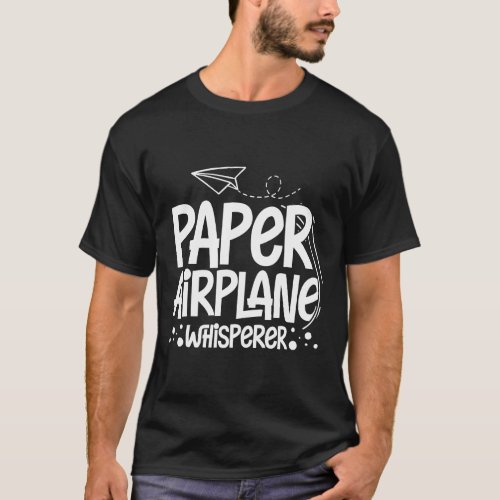Paper Plane Folded Airplane Folding Glider Origami T_Shirt