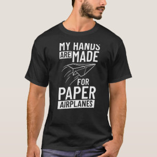 Paper Plane Folded Airplane Folding Glider Origami T-Shirt
