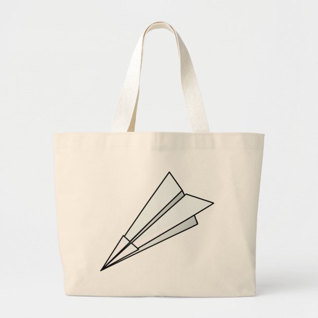 Paper Plane Large Tote Bag (Front)