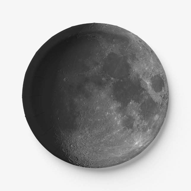 Paper Plane. Photo moon. Paper Plate (Front)