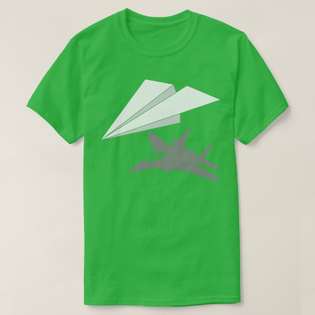 Paper Plane Pilot Men Boys Paper Airplane T-Shirt (Design Front)