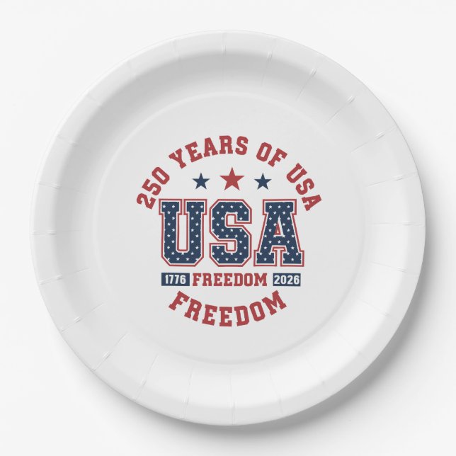 Paper Plate-250th American Independence Tableware Plates (Front)