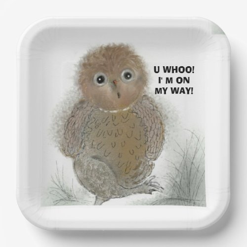 Paper Plate  99 Square Adorable Owl