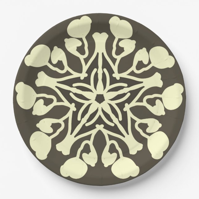 Paper Plate, An elegant classic floral pattern  Plates (Front)