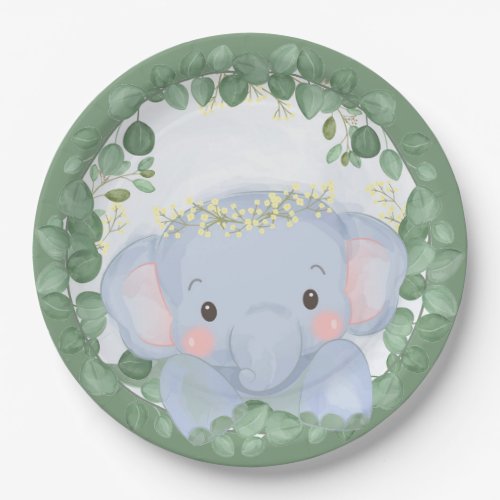 PAPER PLATE  BABY SHOWER  BABY ELEPHANT
