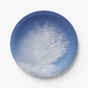 Paper plate beautiful clouds