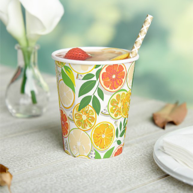 Paper Plate - Boho Citrus Slices Cups (Insitu)