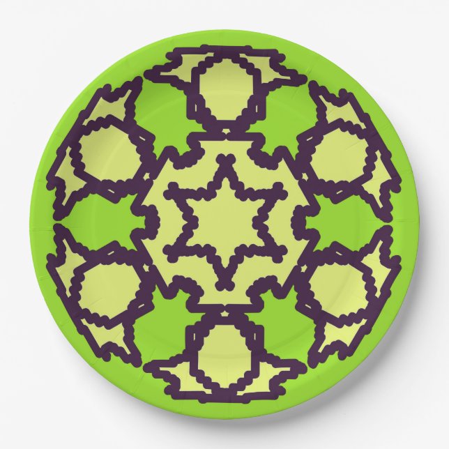 Paper Plate, Bold Splash Multicolor classic design Plates (Front)
