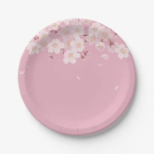 PAPER PLATE  CHERRY BLOSSOM PETALS