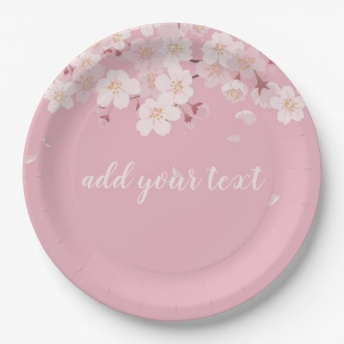 PAPER PLATE  CHERRY BLOSSOMS