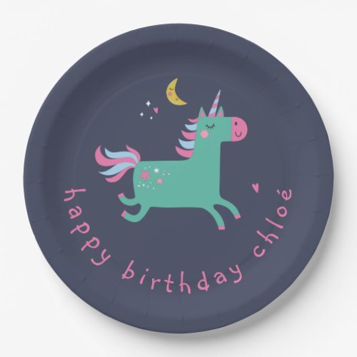 PAPER PLATE  CHILDRENS  UNICORNS IN THE SKY 