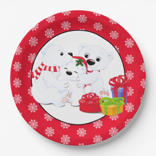 Paper Plate_Christmas Polar Bears Paper Plates