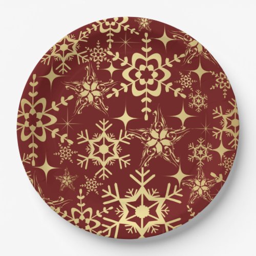 Paper Plate_Christmas Snowflakes Paper Plates