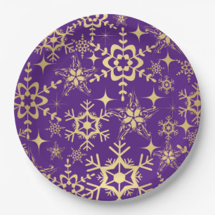 Paper Plate-Christmas Snowflakes Plates