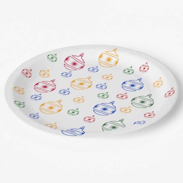 Paper Plate - Christmas Tree Ornaments (Angled)
