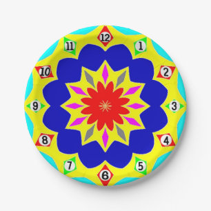 Paper Plate: Colored Clock Effect. Paper Plates