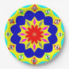 Paper Plate: Colored Clock Effect.