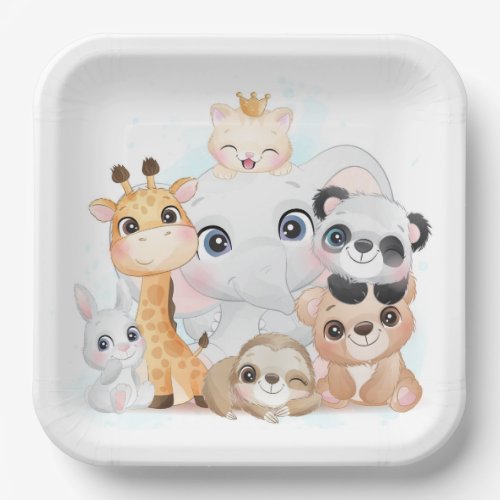 PAPER PLATE  CUTE BABY ANIMALS