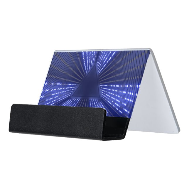 Paper Plate Desk Business Card Holder (Angled Front)