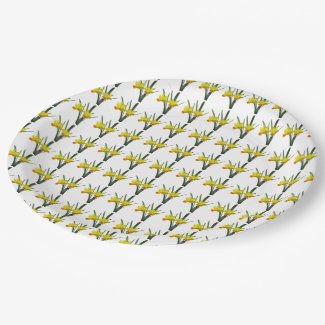 Paper Plate - Field of Daffodils