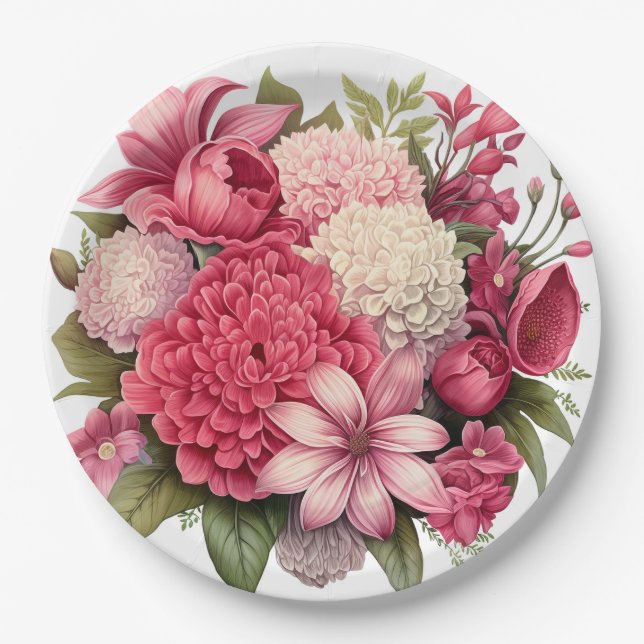 Paper Plate floral wedding/shower (Front)