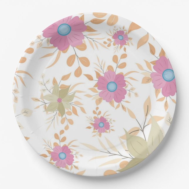 Paper Plate floral wedding/shower (Front)