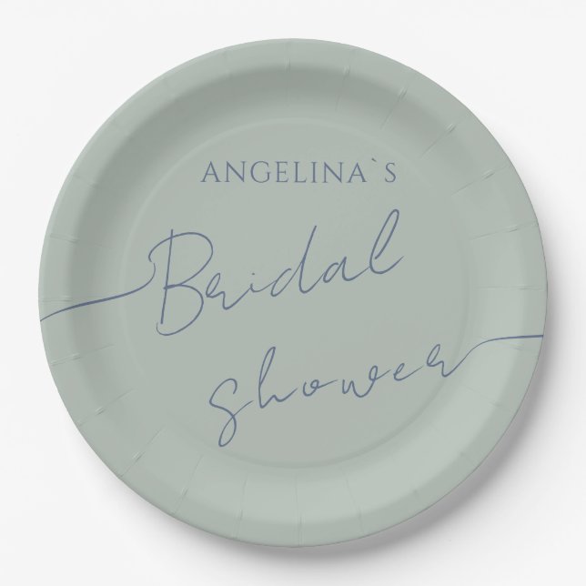 Paper Plate for a bridal shower. (Front)