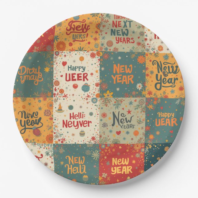Paper Plate for New Year party (Front)