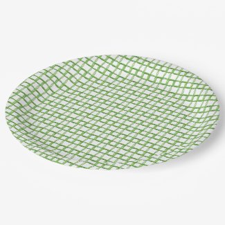 Paper Plate - Green Fibers Woven