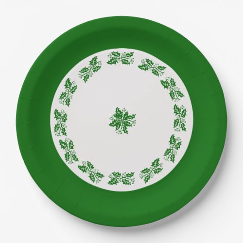 Paper Plate _ Green Ring of Holly