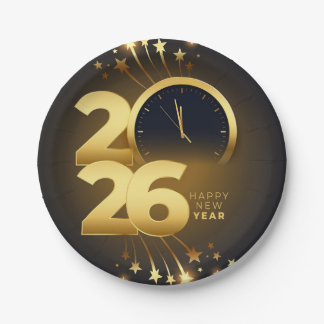 Paper Plate-Happy New Year 2026 Tableware Set Paper Plates