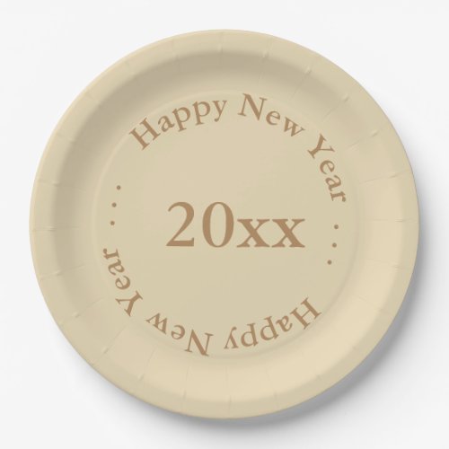 Paper Plate _ Happy New Year with Date