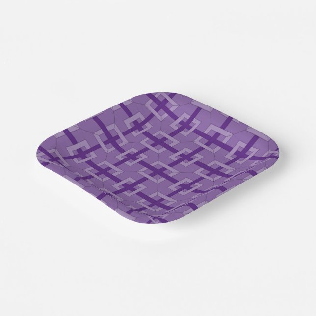 Paper Plate - Interwoven Squares (Angled)