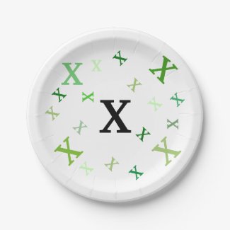 Paper Plate - Jumbled Letters in Greens