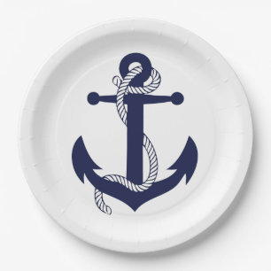 Paper Plate  - Large Anchor & Rope