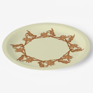 Paper Plate - Leaves in Circle (octagon)