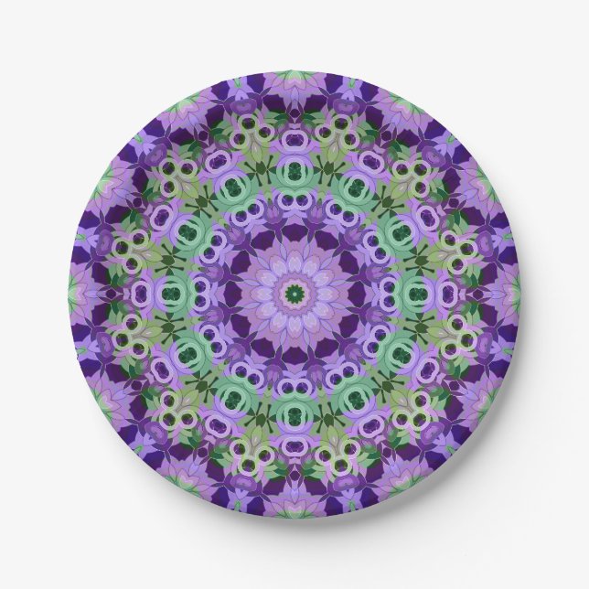 Paper Plate Mandala round pattern kaleidoscope ret (Front)