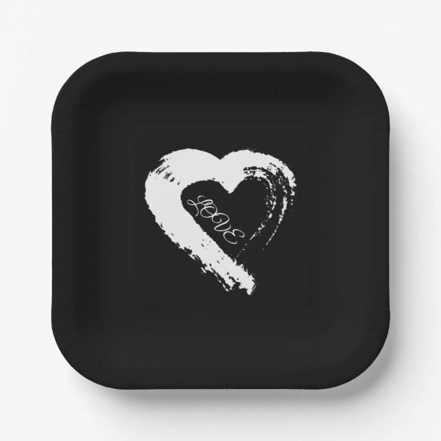 Paper Plate Moon Heart  (Front)