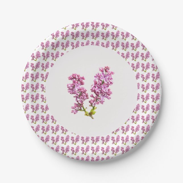 Paper Plate - Multiple Lilacs (vers. 2) (Front)