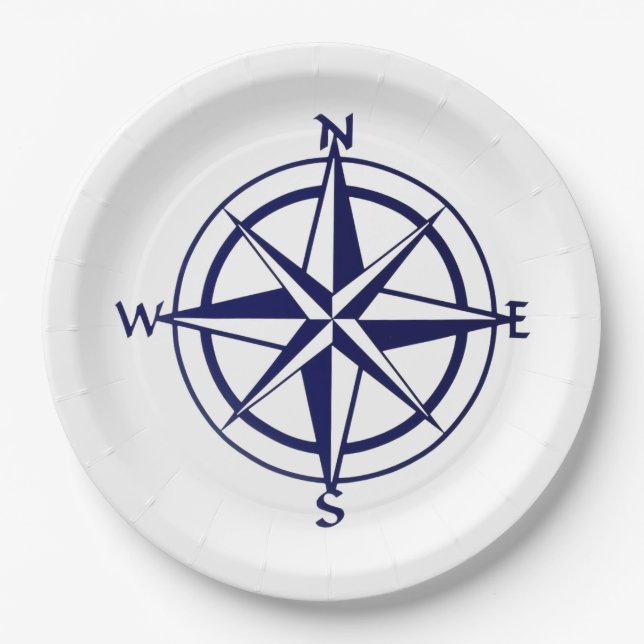 Paper Plate - Nautical Compass (Front)