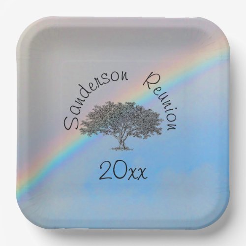 Paper Plate _  Oak Tree and Event Name Dates
