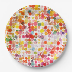 Paper plate Retro art Paint rainbow
